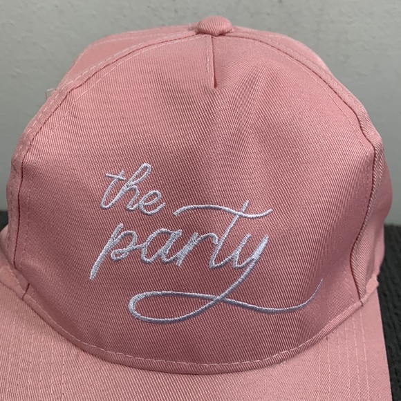 The Party Baseball Hat Womens One Size Pink Blush White Strapback Gertex - Picture 3 of 12